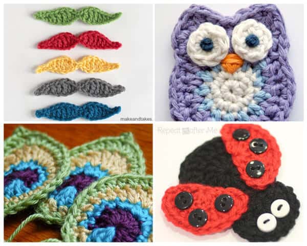 18 Crochet Applique Patterns - Daisy Cottage Designs