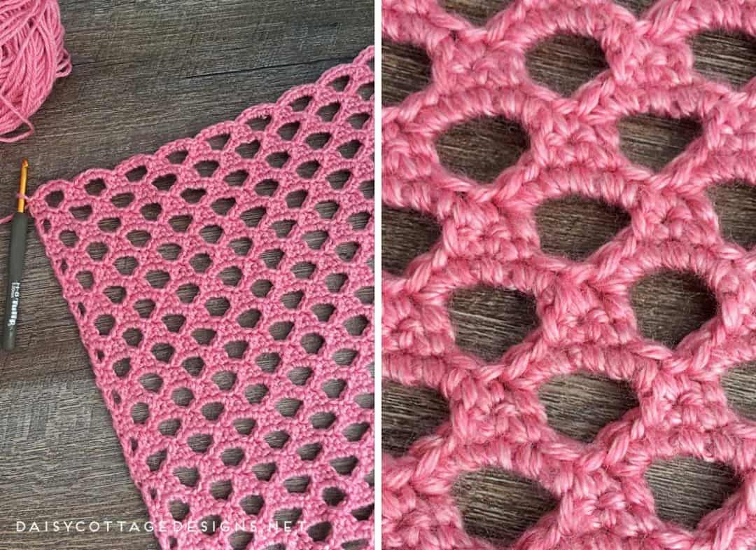 Honeycomb Crochet Stitch Tutorial Daisy Cottage Designs