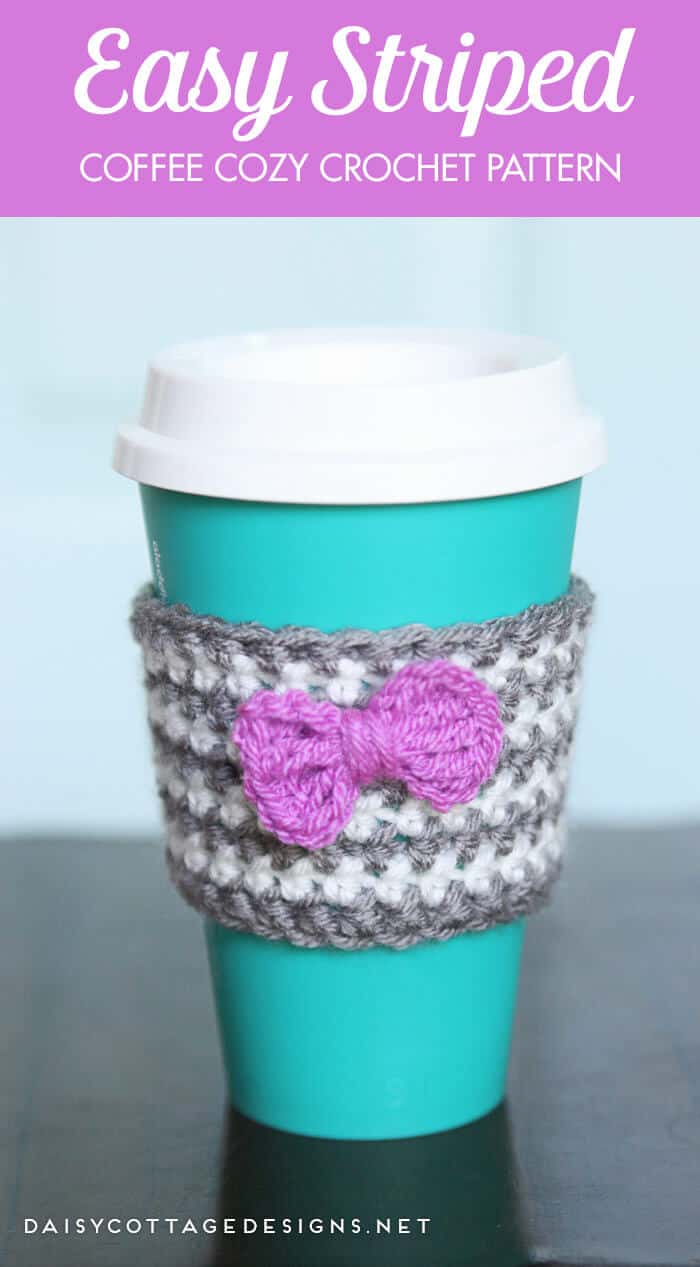 Crochet Coffee Cozy Pattern - Daisy Cottage Designs