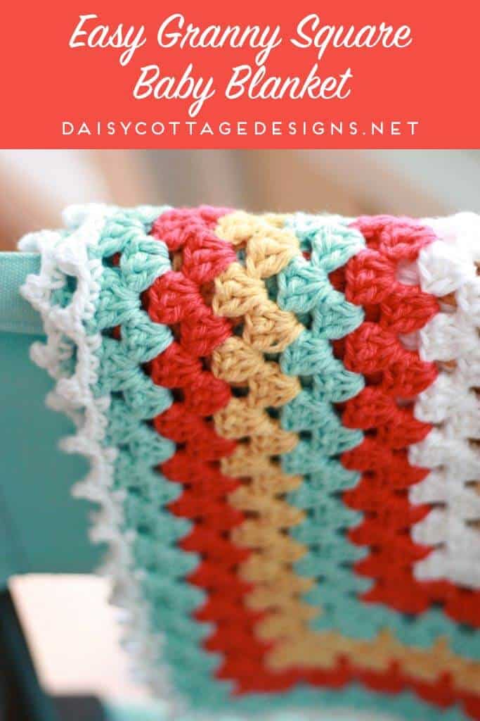 This granny square blanket uses a free crochet pattern and great colors to make a bold statement. Quick and easy to make, you won't want to miss this crochet blanket pattern from Daisy Cottage Designs.