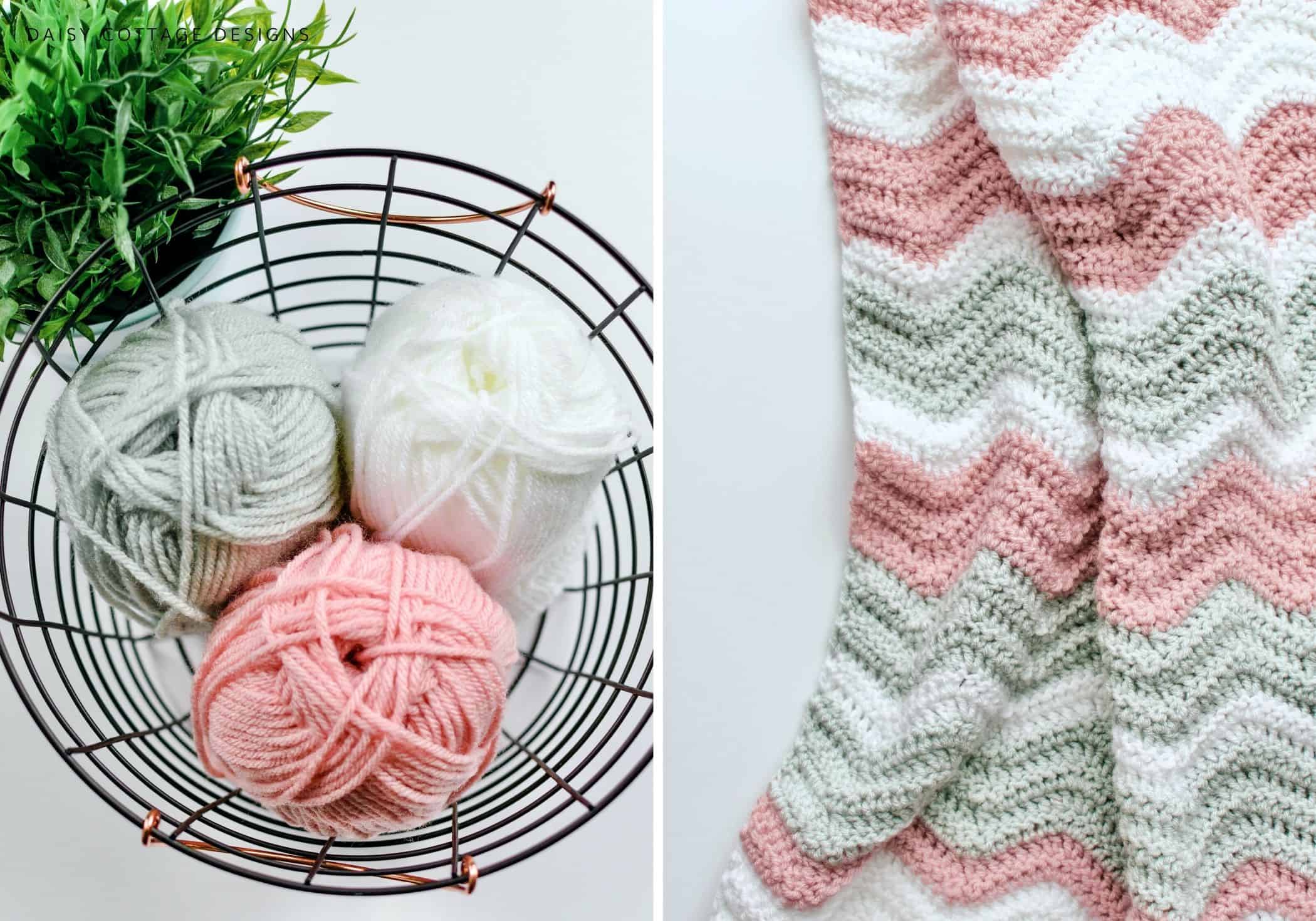 Vanna's Choice Yarn and a Crochet Ripple Blanket