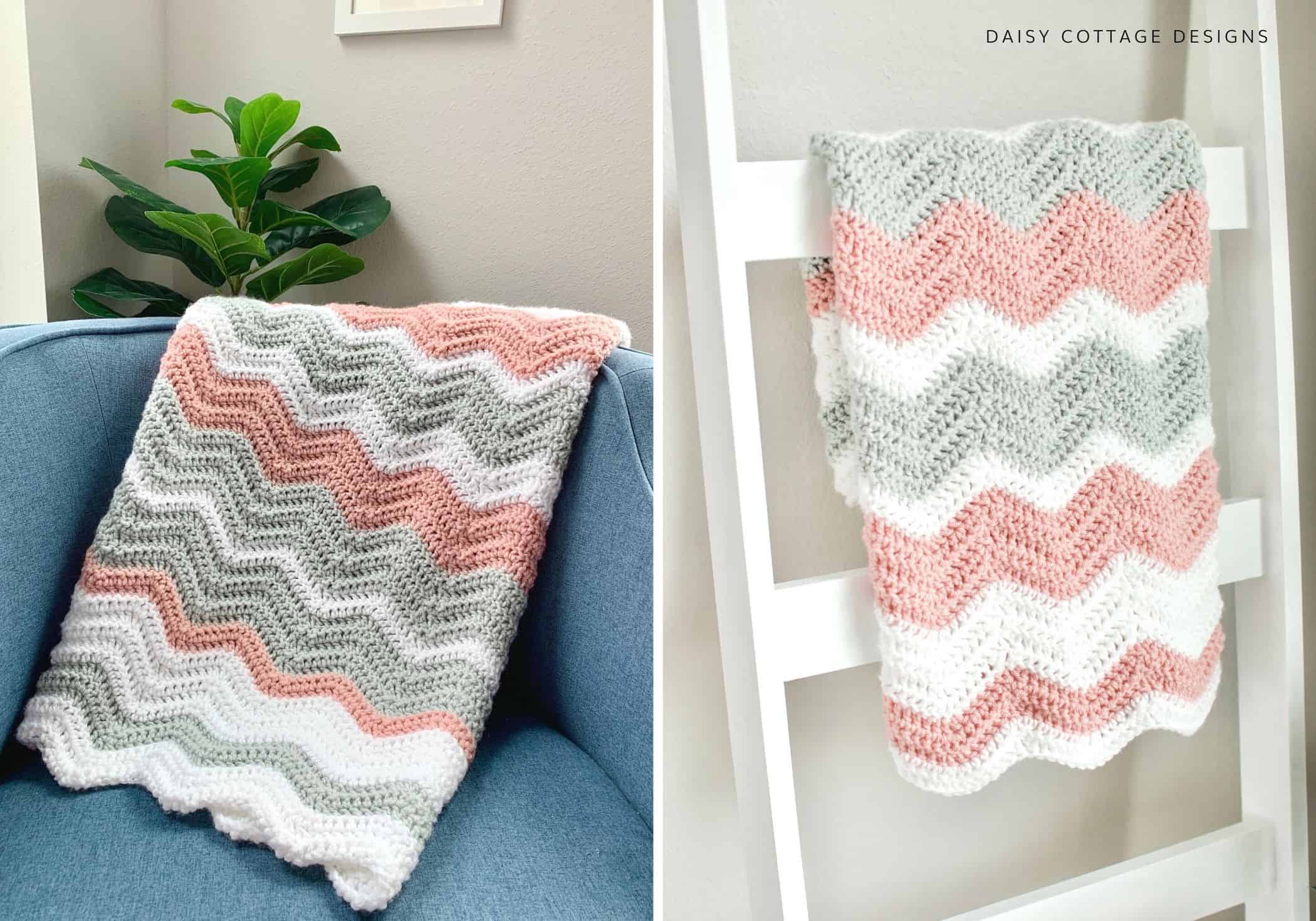 Chevron crochet baby blanket pattern online free