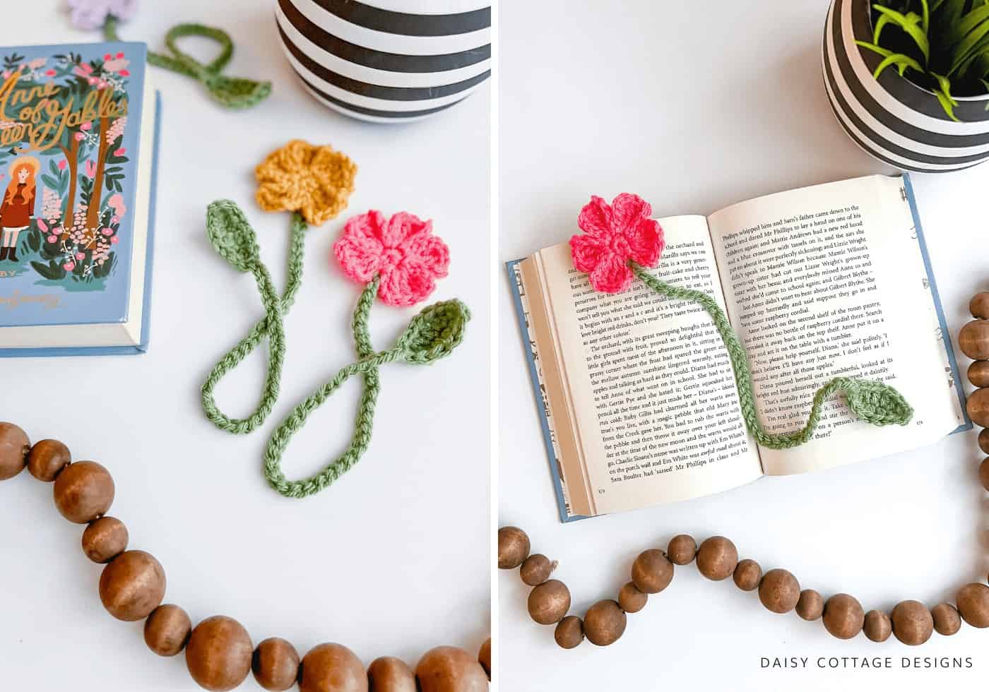 Crochet flowers: Crochet daisy chain free pattern