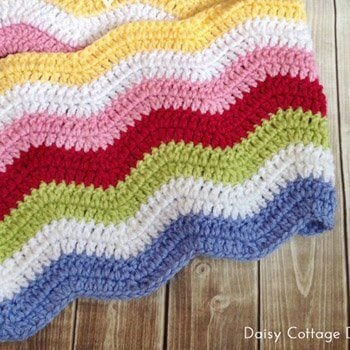 Baby Blanket Crochet Pattern {Rainbow Chevron Blanket}