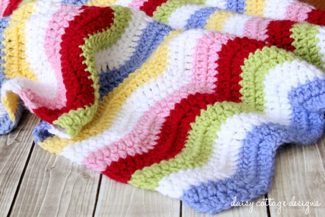 Crochet ripple best sale baby blanket