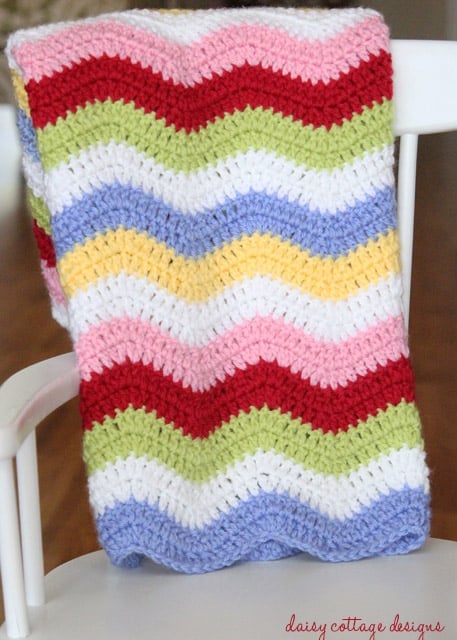 Rainbow Ripple Baby Blanket Pattern (Written Instructions)