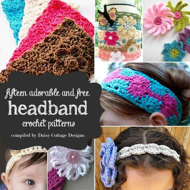 crochet girls headband