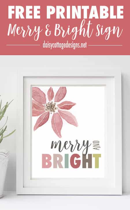  merry & bright free christmas printables