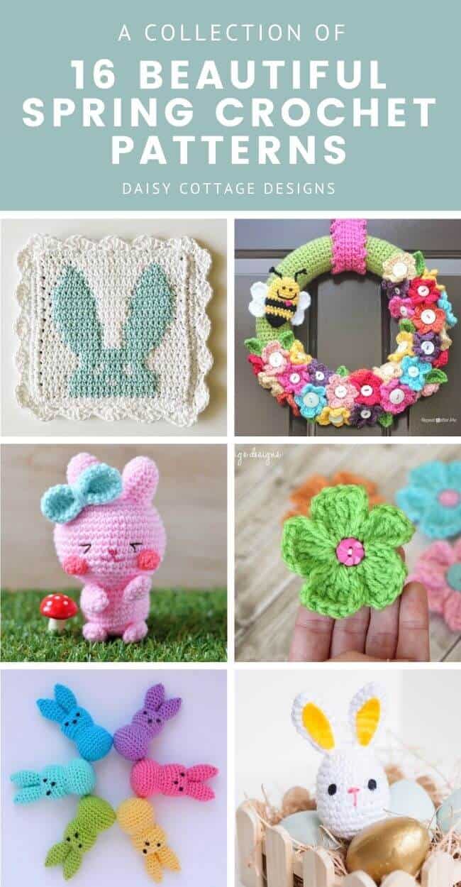 Use these spring crochet patterns to brighten up your home this spring! All free and easy to make. You'll love these. 