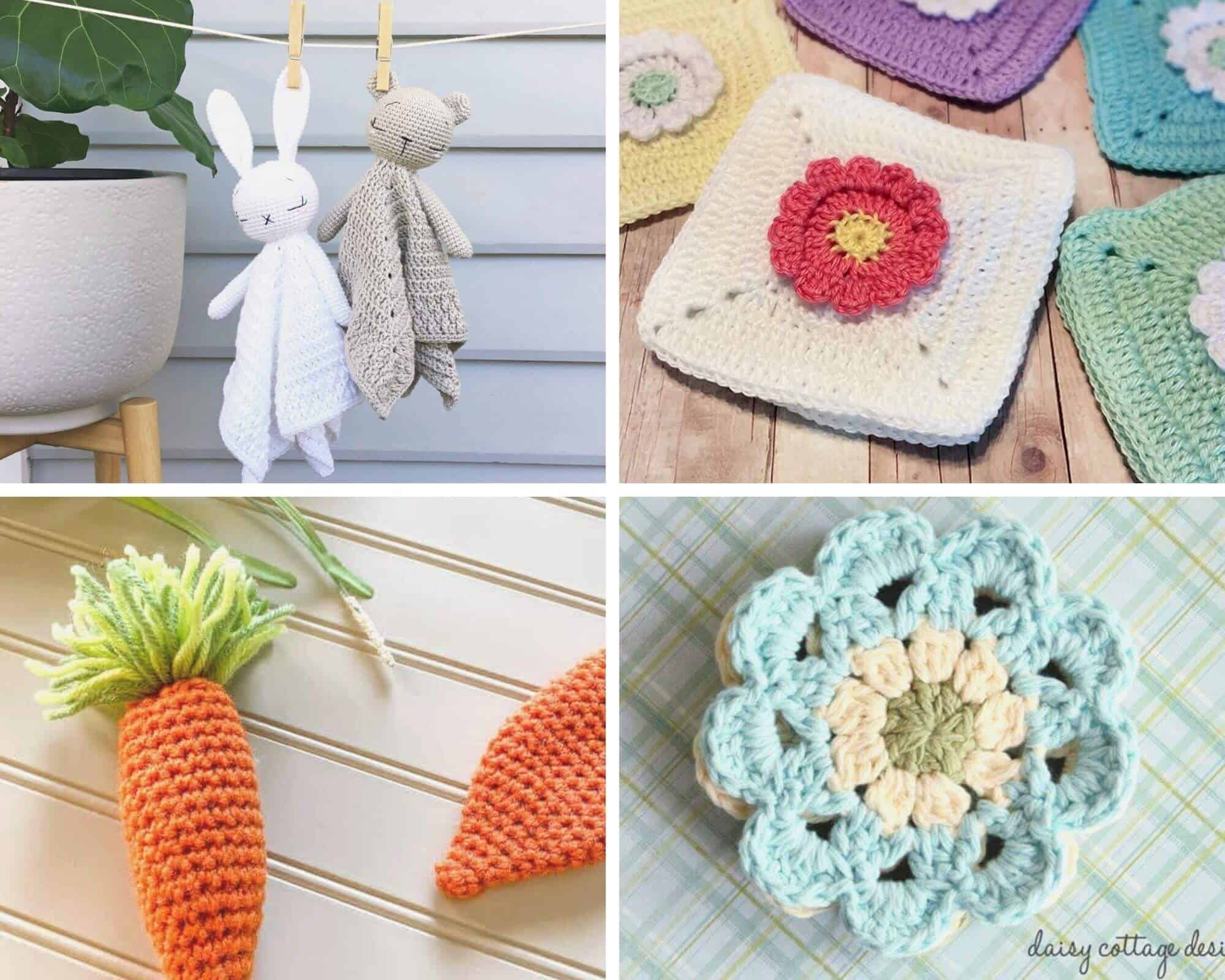 Simple Spring Crochet Cotton Dishcloths - Daisy Farm Crafts