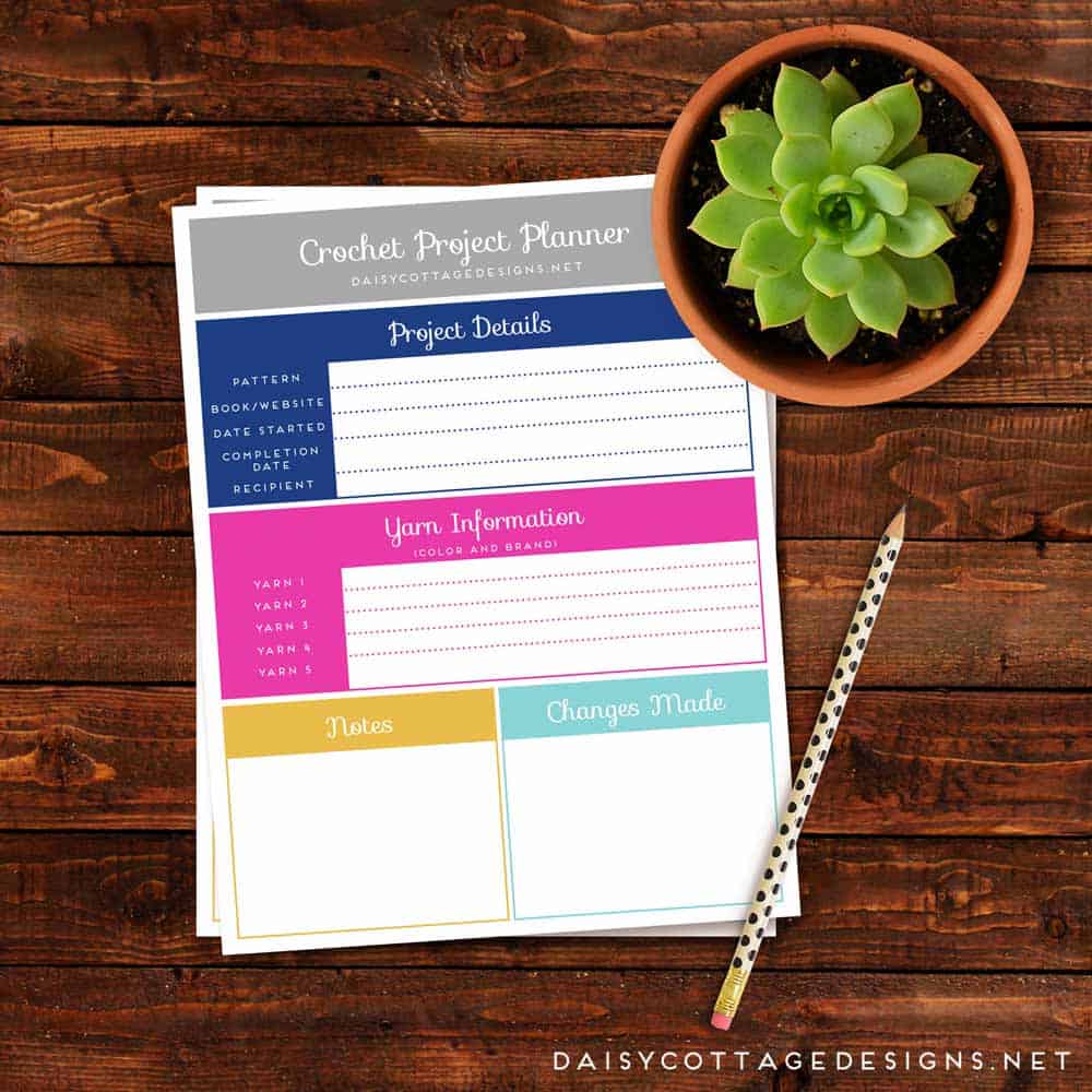 Free Printable Crochet Planner Pages