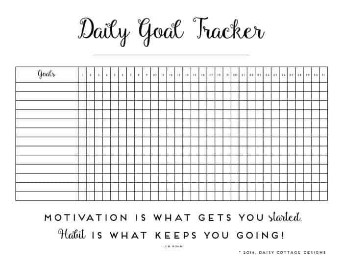 Daily Goal Chart