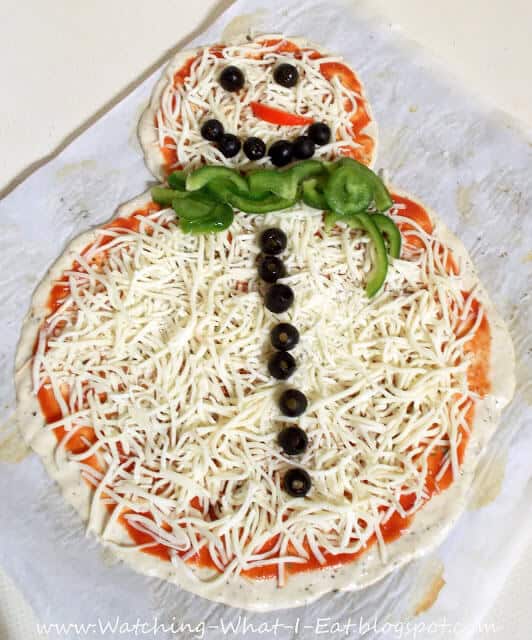 Snowman Pizza