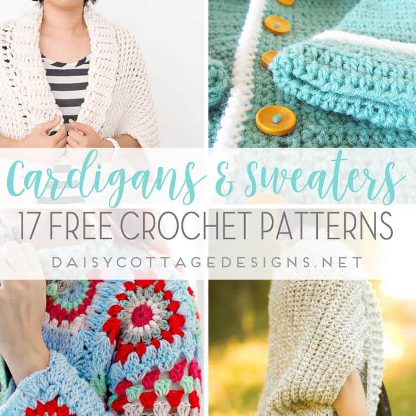 Use this collection of crochet sweater patterns to find the perfect pattern. Use one of these free crochet patterns to make a gorgeous cardigan for yourself or a friend. 