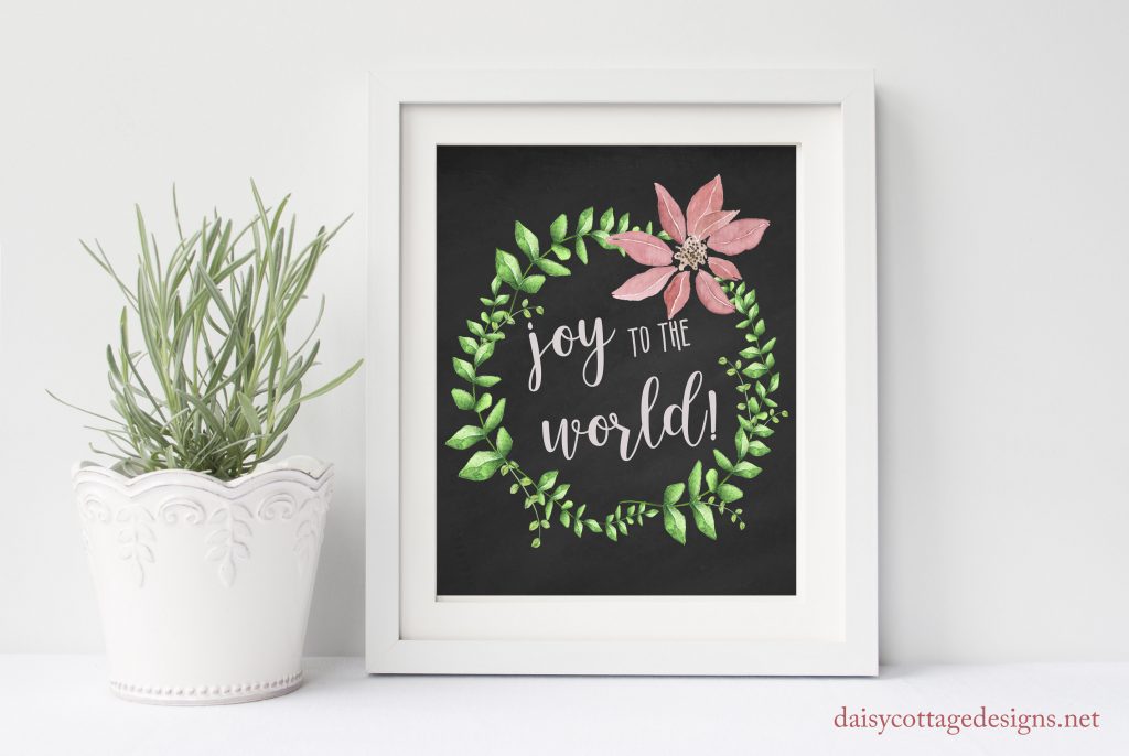 Joy to the World Printable from Daisy Cottage Designs