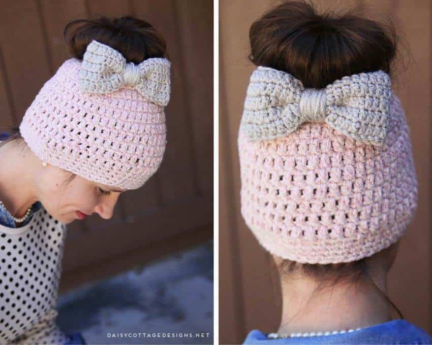 Messy Bun Free Crochet Pattern - Daisy Cottage Designs