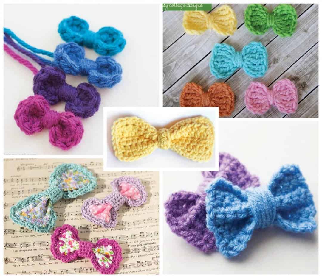 Crochet Bow and Bow Tie Pattern Collection from Daisy Cottage Designs