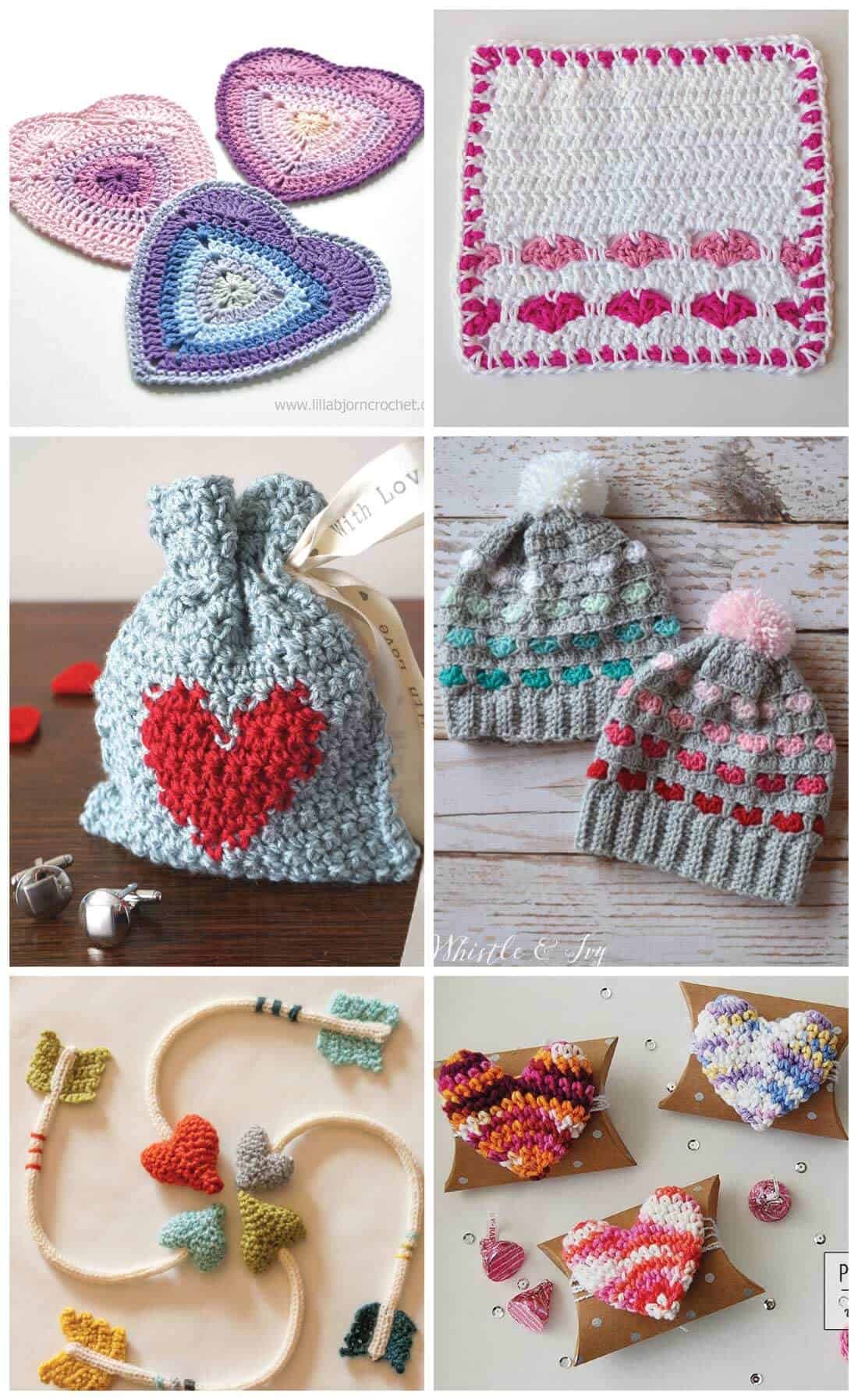 crochet heart patterns | free crochet patterns | Daisy Cottage Designs These crochet patterns make wonderful gifts for everyone on your list this Valentine's Day! 