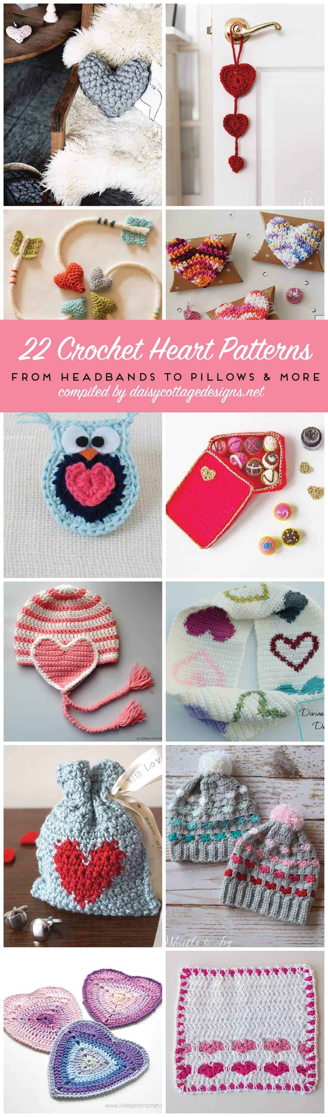 15 Crochet Heart Patterns to make this Valentine's Day