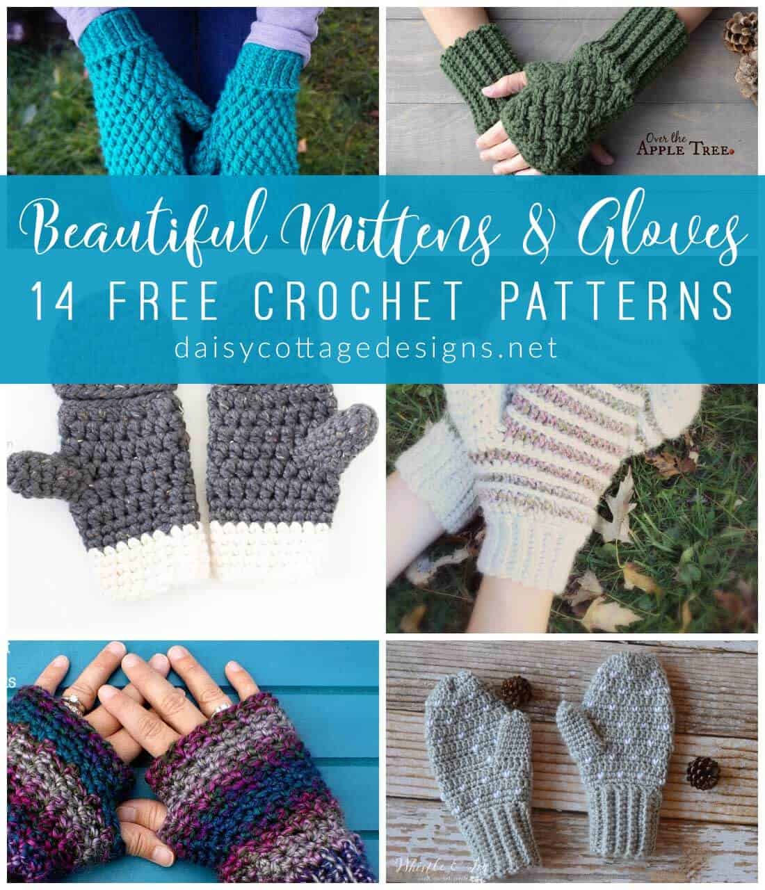 fingerless gloves crochet pattern | crochet mittens | crochet gloves | free crochet patterns | Use these crochet patterns to make a set of fingerless gloves or mittens. These free crochet patterns will have your fingers nice and toasty in no time!