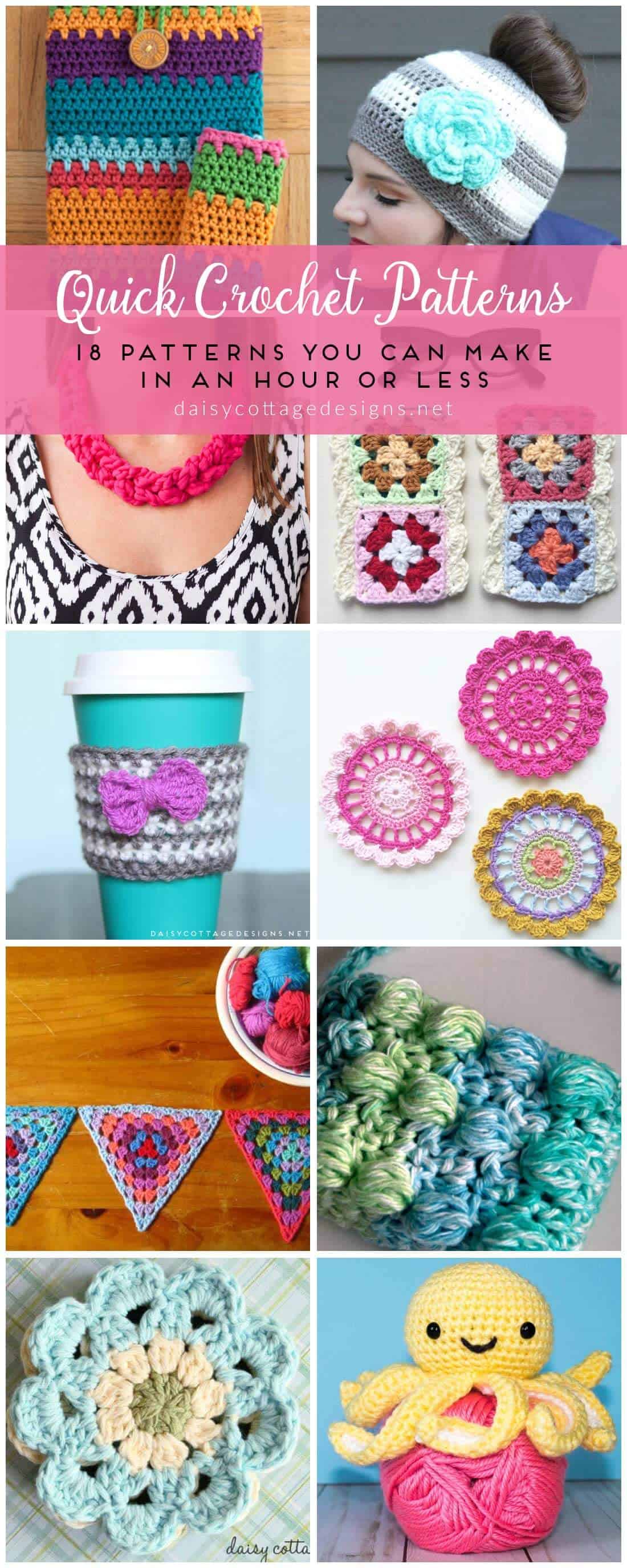 Fast Crochet Patterns to Make As Gifts - Daisy Cottage Designs