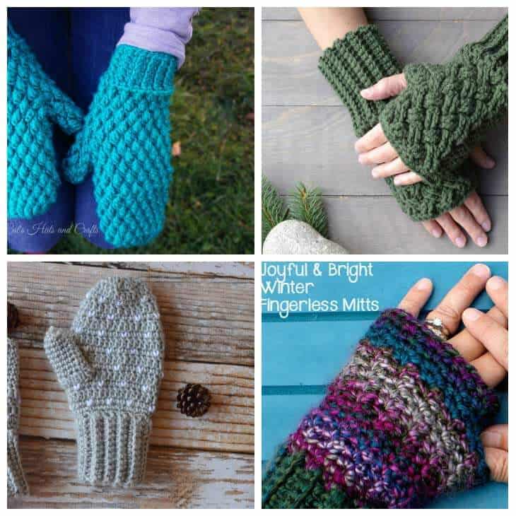 fingerless gloves crochet pattern | crochet mittens | crochet gloves | free crochet patterns | Use these crochet patterns to make a set of fingerless gloves or mittens. These free crochet patterns will have your fingers nice and toasty in no time!