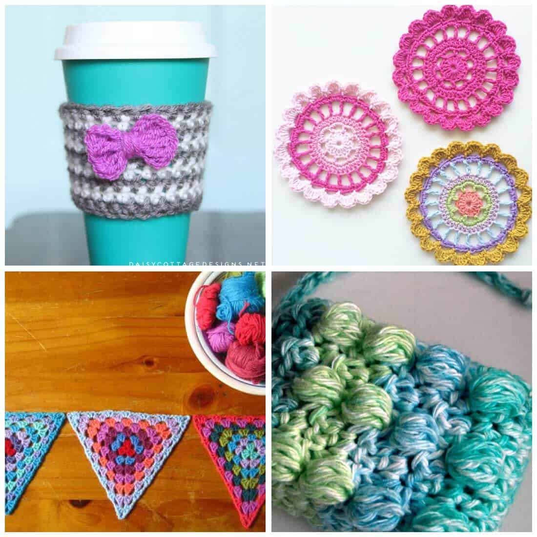 easy crochet patterns | quick crochet patterns | fast crochet projects | free crochet patterns | Daisy Cottage Designs has compiled this adorable collection of crochet patterns that are both quick and easy to make! Use them to make gifts for friends or goodies for yourself!