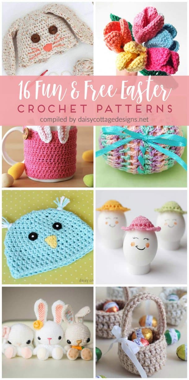 16 Free Crochet Patterns for Easter - Daisy Cottage Designs