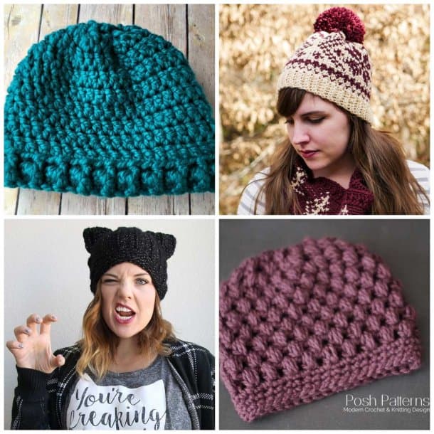 Free Crochet Hat Patterns - Daisy Cottage Designs