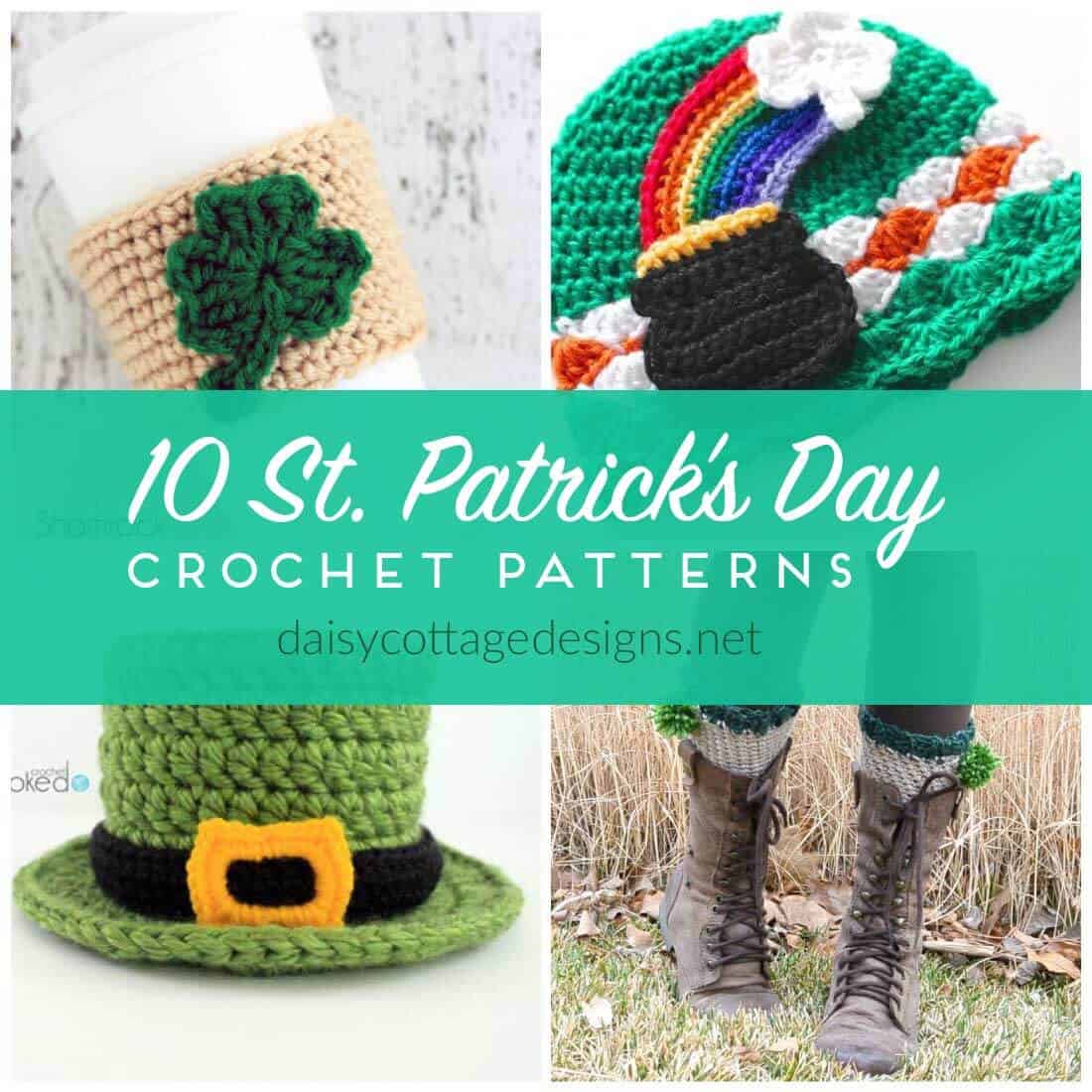 free crochet patterns | St. Patrick's Day | easy crochet patterns | crochet patterns | Use these free crochet patterns to whip something up in time for St. Patrick's Day. Bright and fun, these are a fun way to go green and get in touch with your Irish side. 