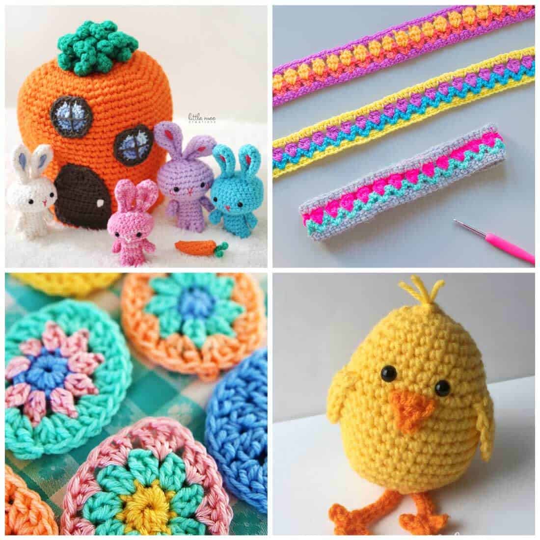 Free Crochet Patterns | Crochet Patterns for Easter | Crochet Patterns for Spring | Flower Crochet Patterns | Fun Crochet Patterns | Use these adorable free crochet patterns to make something that will get you in the mood for Spring. These fun patterns are perfect for Easter baskets and more!