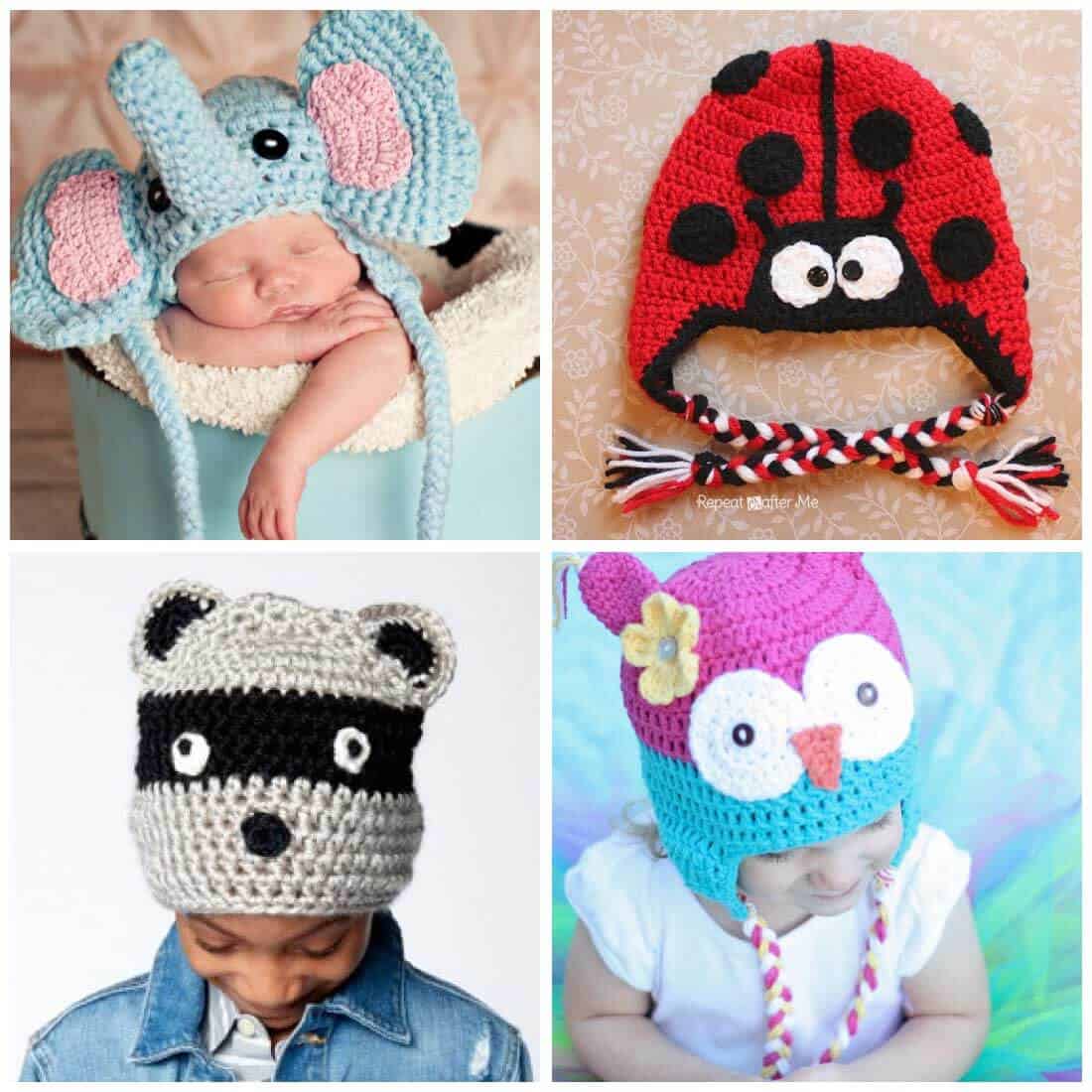 Crochet Hat Patterns | Crochet Hood Patterns | Crochet Kids Hats Patterns | Free Crochet Patterns | Use these free crochet patterns to whip up adorable hats for the kids in your life! Compiled by Daisy Cottage Designs, there's something every little person in your life will love. 