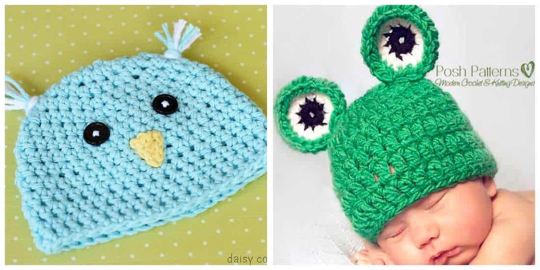 Crochet Hat Patterns | Crochet Hood Patterns | Crochet Kids Hats Patterns | Free Crochet Patterns | Use these free crochet patterns to whip up adorable hats for the kids in your life! Compiled by Daisy Cottage Designs, there's something every little person in your life will love. 