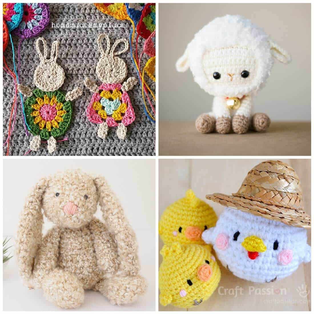 free crochet patterns | crochet patterns for spring | stuffed animal crochet patterns | These adorable crochet patterns are just the thing for Spring. From stuffing Easter baskets to making your home look ready for spring, there's something here that will be perfect for you this season!