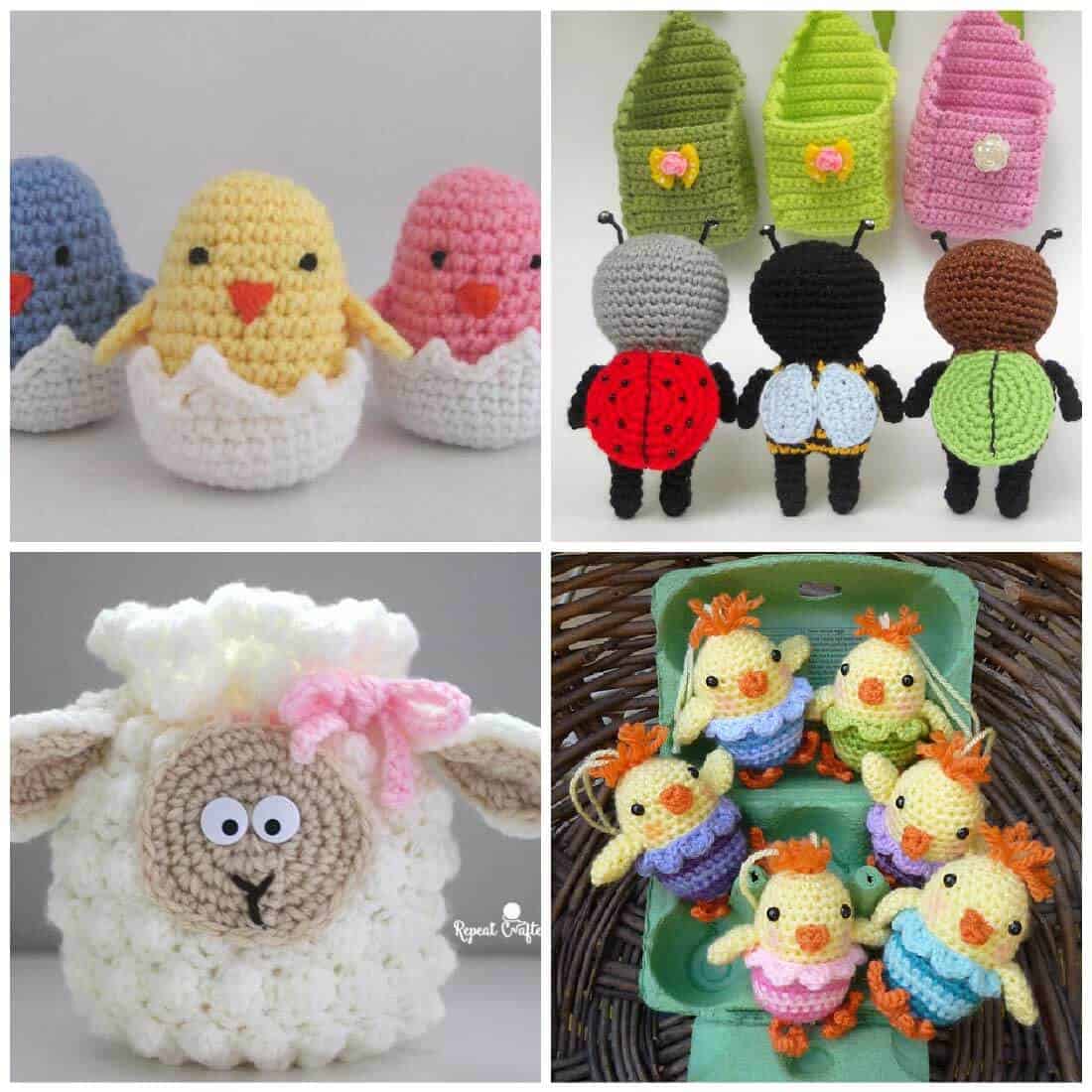 free crochet patterns | crochet patterns for spring | stuffed animal crochet patterns | These adorable crochet patterns are just the thing for Spring. From stuffing Easter baskets to making your home look ready for spring, there's something here that will be perfect for you this season!