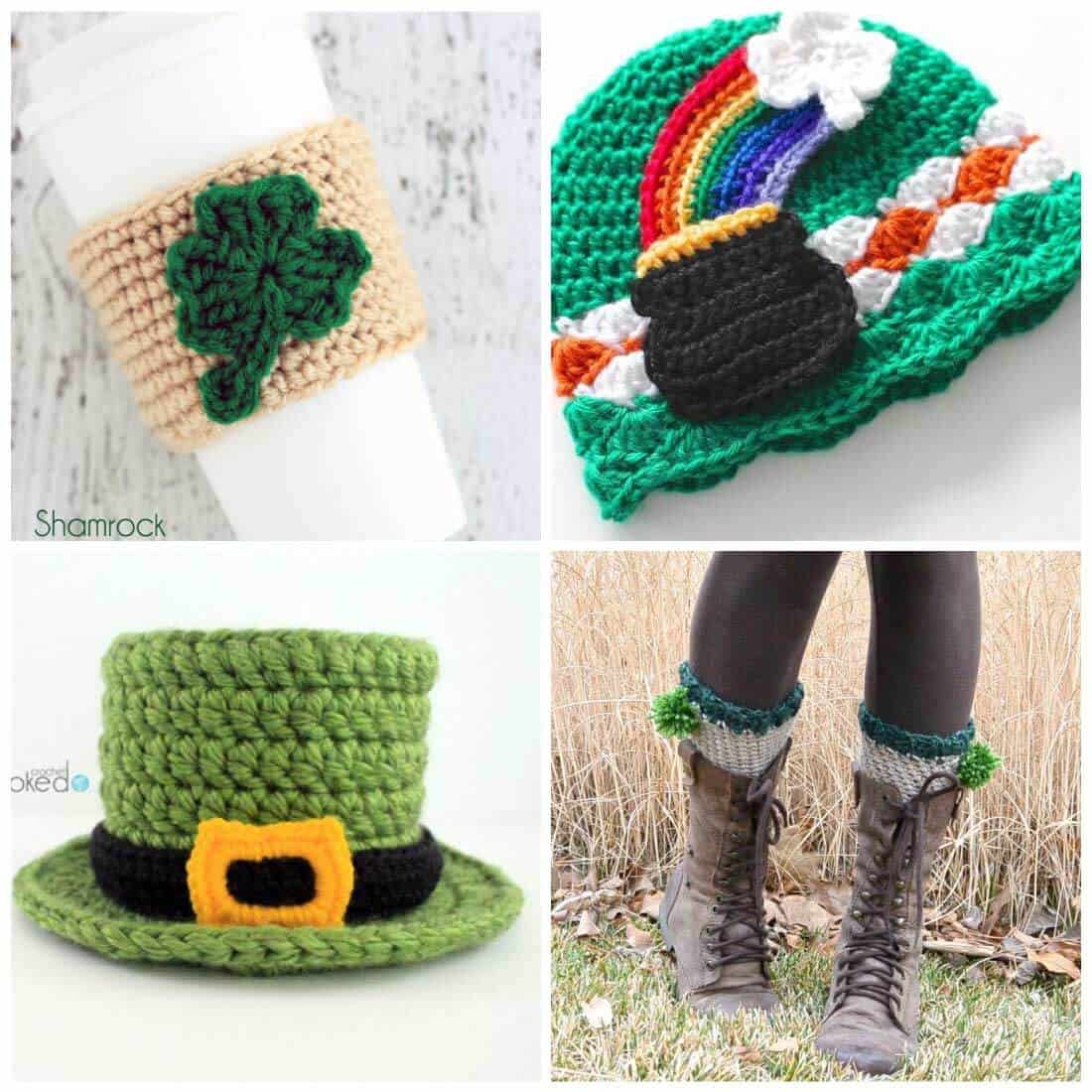 free crochet patterns | St. Patrick's Day | easy crochet patterns | crochet patterns | Use these free crochet patterns to whip something up in time for St. Patrick's Day. Bright and fun, these are a fun way to go green and get in touch with your Irish side. 