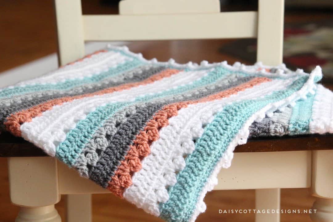 Easy Baby Blanket Crochet Pattern - Daisy Cottage Designs