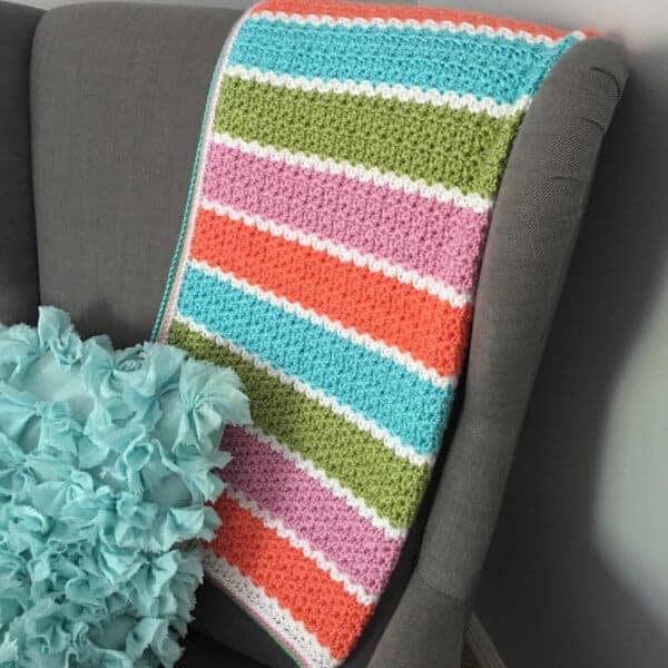 V-Stitch Blanket Crochet Pattern