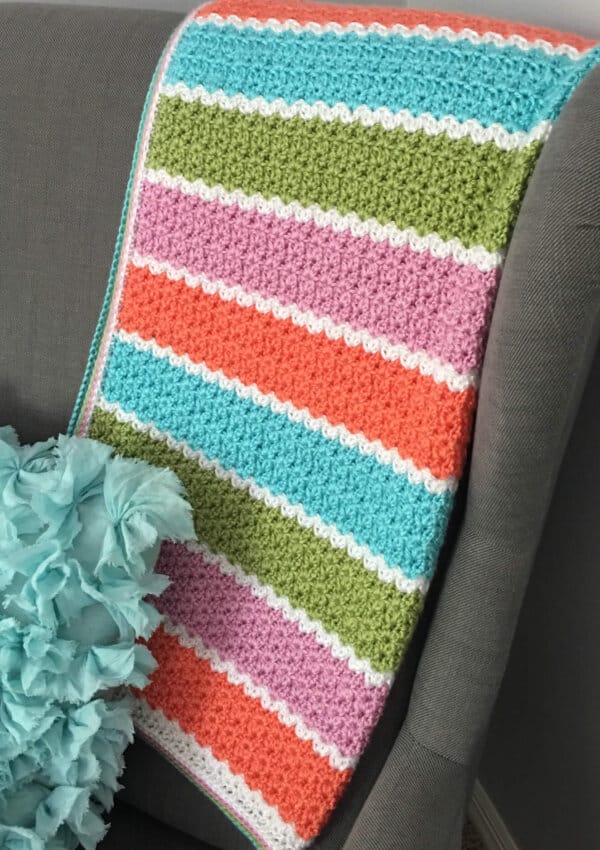 V-Stitch Blanket Crochet Pattern