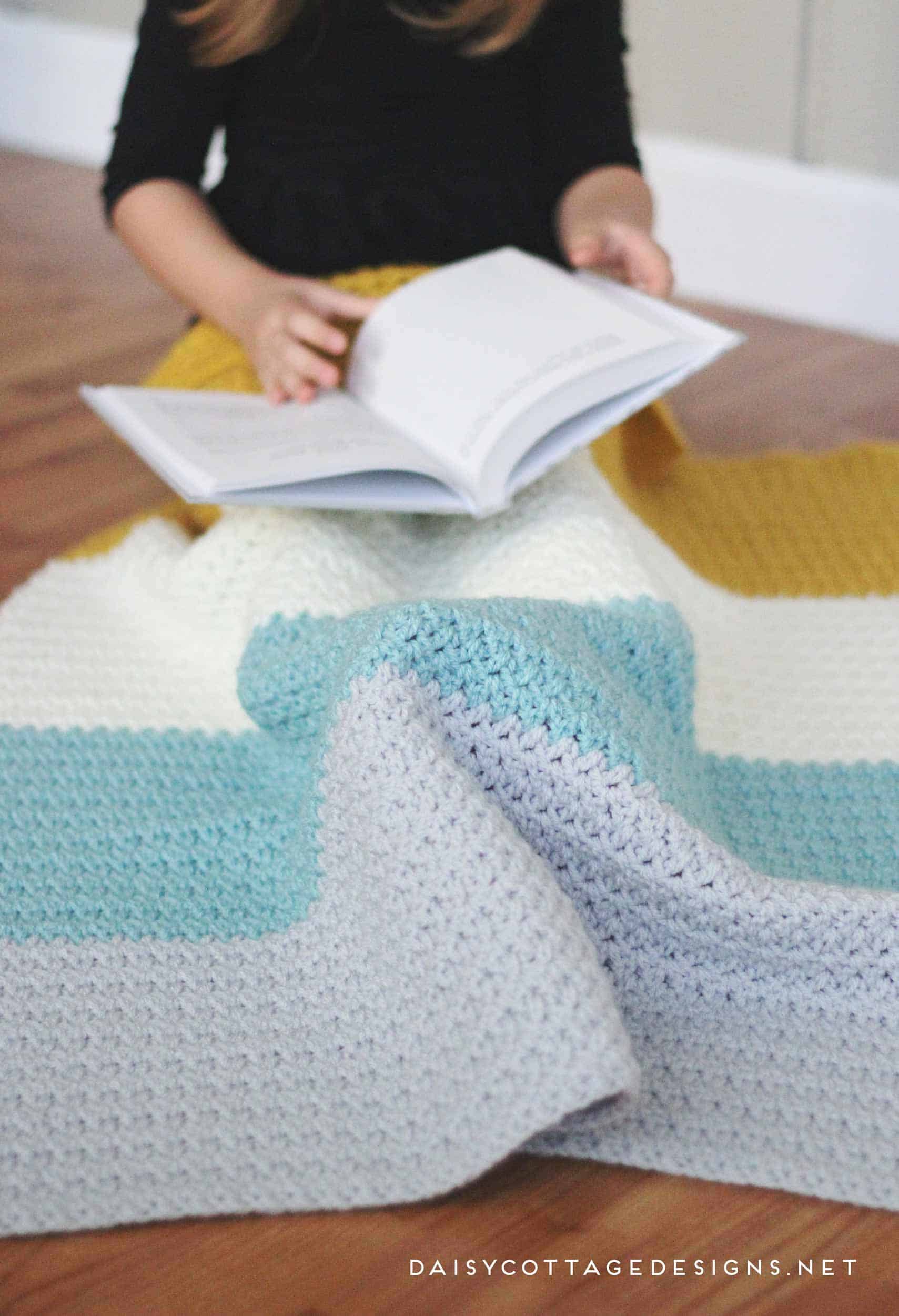 Color Block Blanket Crochet Pattern Daisy Cottage Designs