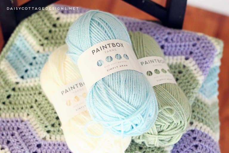 Easy Chevron Blanket Crochet Pattern - Daisy Cottage Designs