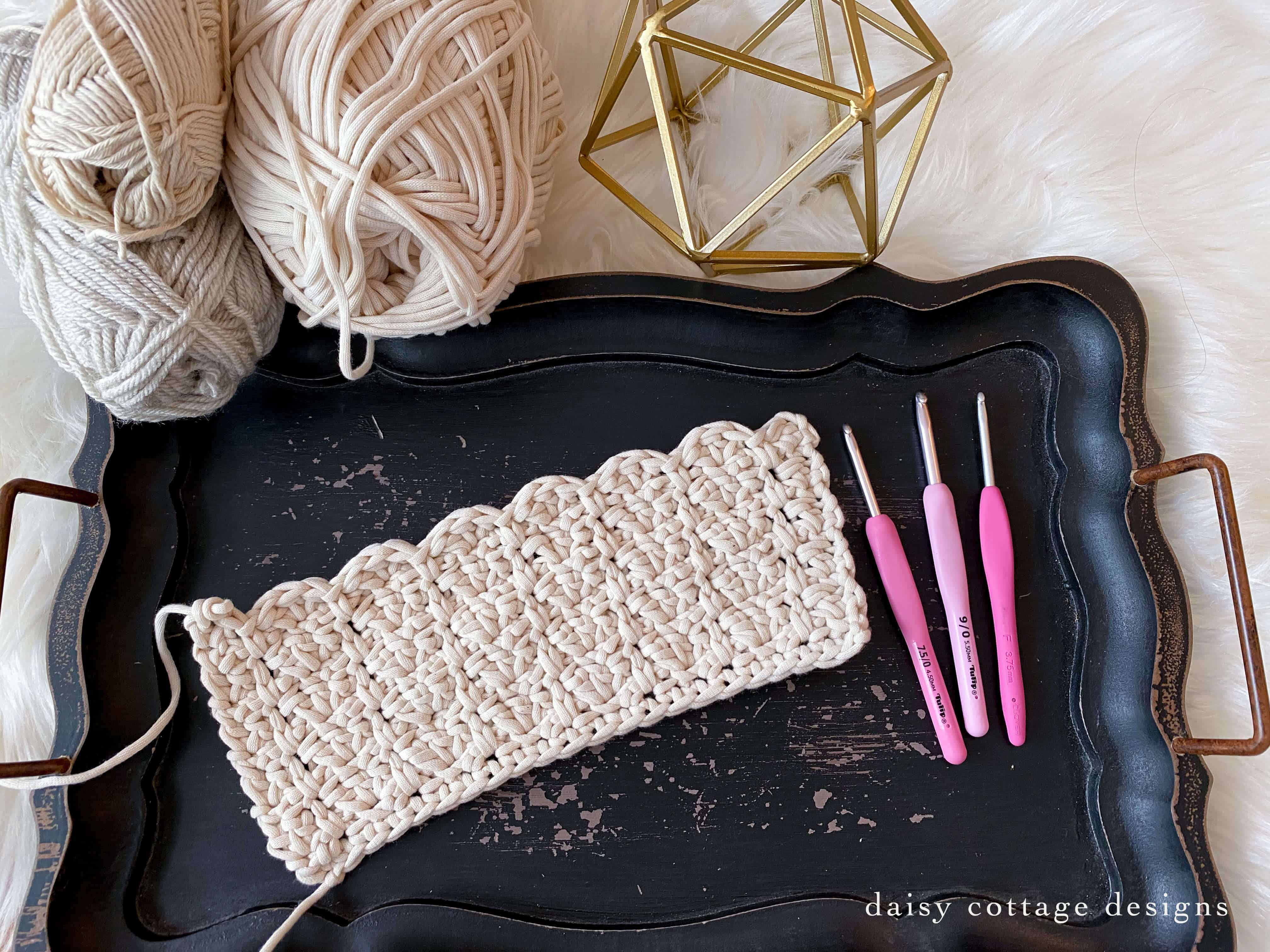 How to Crochet a Washcloth - Daisy Cottage Designs