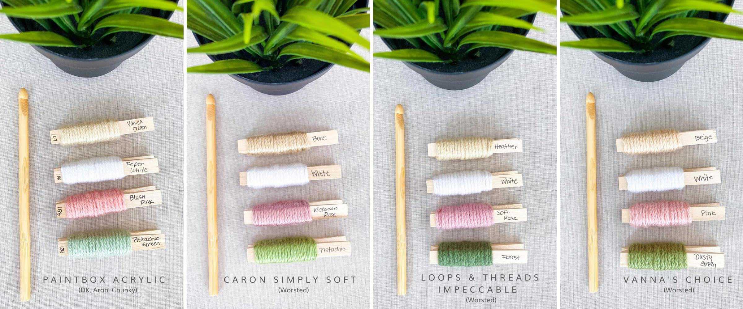 Blush and Sage Color Palette for Crochet Designs