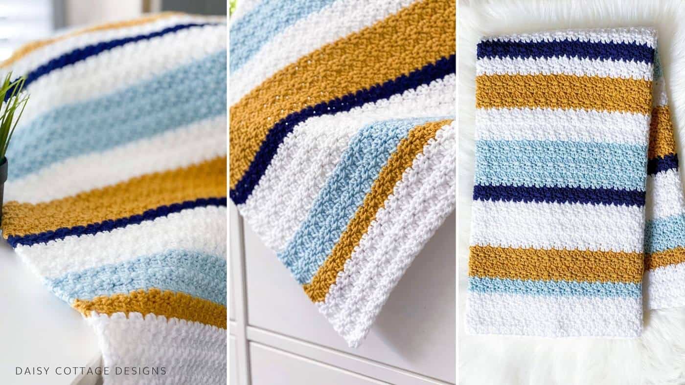 Use this modern crochet blanket pattern and its corresponding crochet video tutorial to create beautiful afghans, baby blankets, and more! 