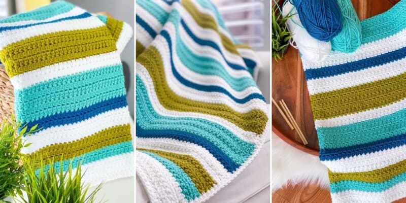 Textured Crochet Stitch Blanket: The Oceanside Throw - Daisy Cottage ...