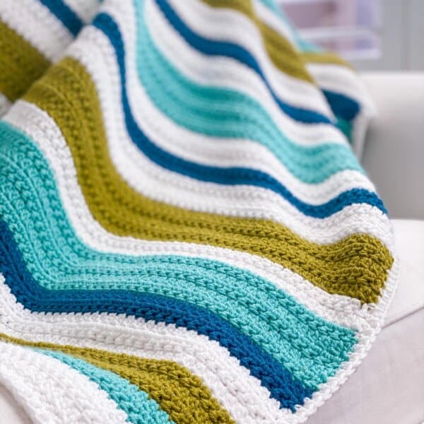 Textured Crochet Stitch Blanket: The Oceanside Throw