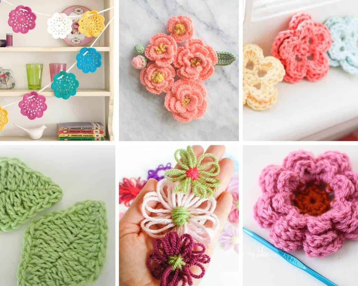 crochet flower pattern diagram