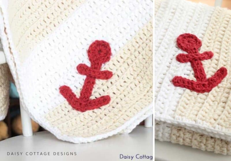 Easy Nautical Baby Blanket Crochet Pattern Daisy Cottage Designs