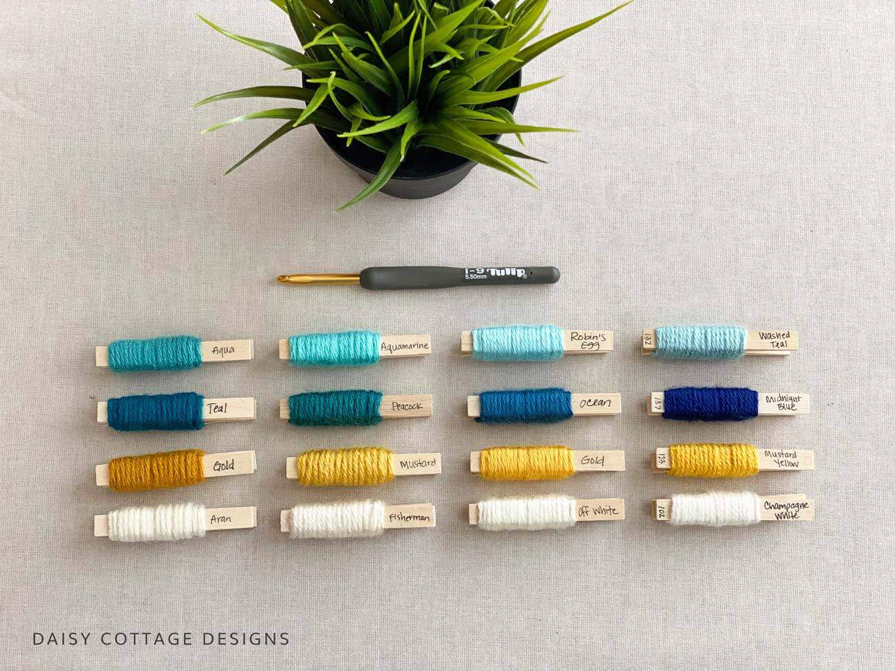 Yarn Pegs for Color Planning