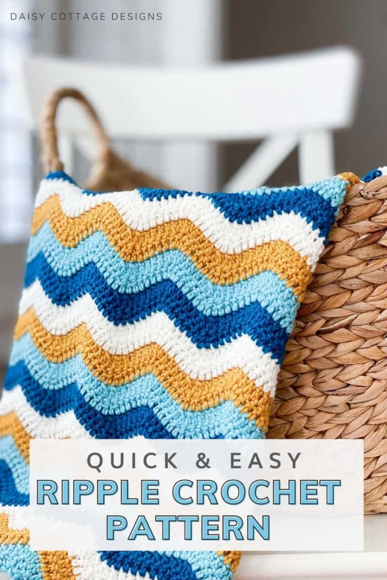 How to Make a Wavy Crochet Blanket - Daisy Cottage Designs